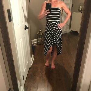 Strapless high low dress